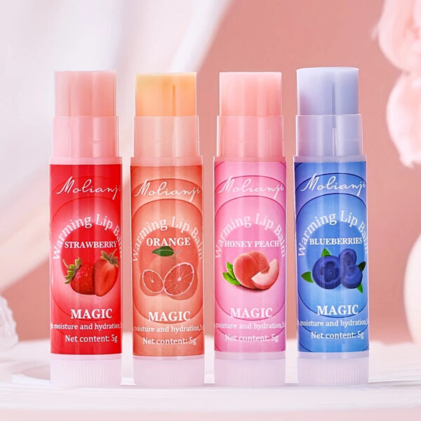 Pack de 4 Rouges Lèvres Thermosensibles - Hydratation Intense - Couleur Adaptative