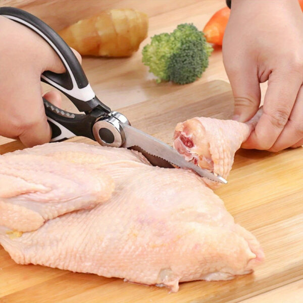 Ciseaux Multifonctions de Cuisine - Acier Inoxydable Renforcé - 100% Garanti