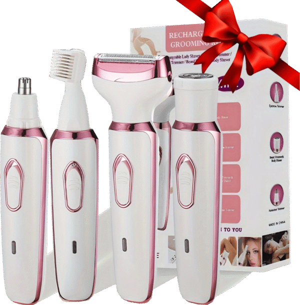 Épilateur Électrique 4 en 1 - Visage/Jambes/Aisselles/Bikini - Sans Douleur